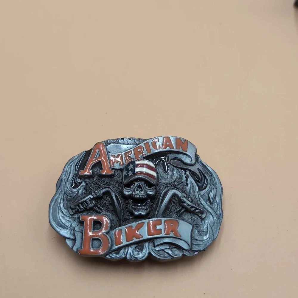 American Biker belt‎ buckle made in the USA ba-425 metal